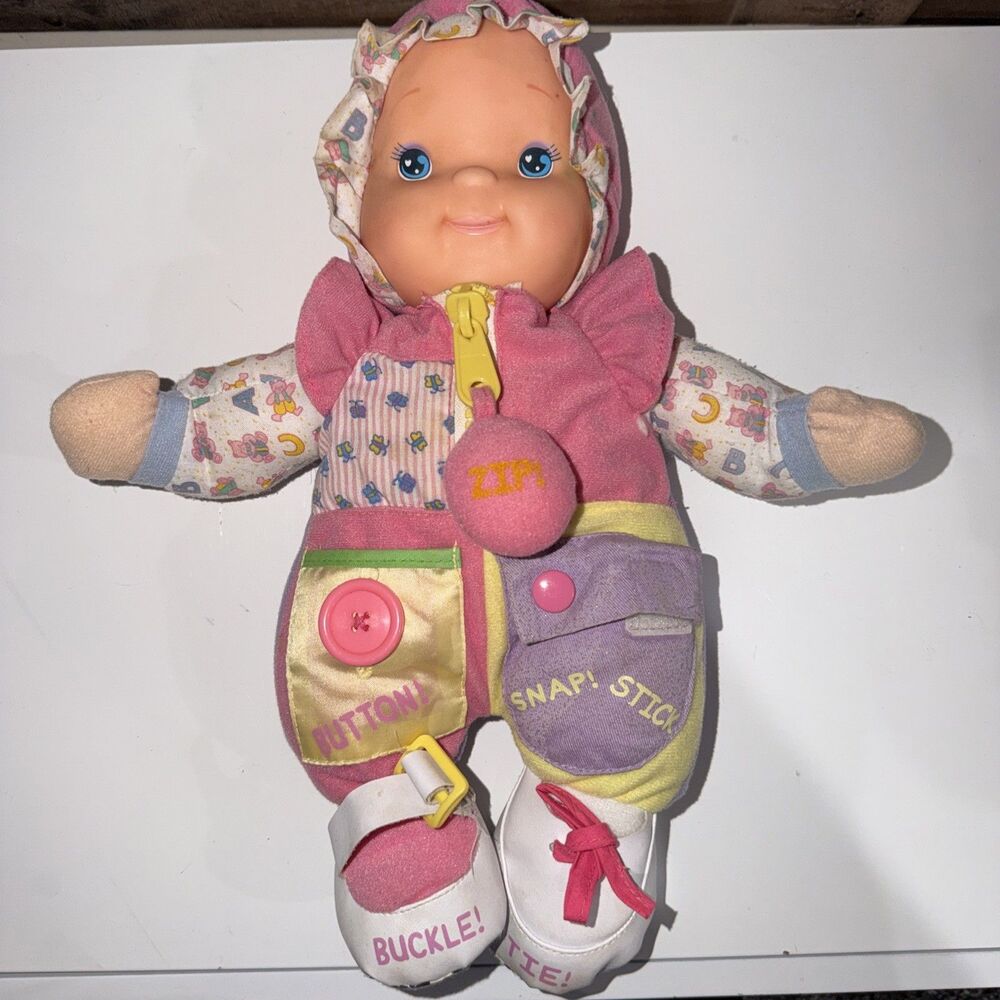 Zip-ity Do Dolly by Goldberger Doll Zip Tie Zipper Teaching Doll Plush Baby Doll